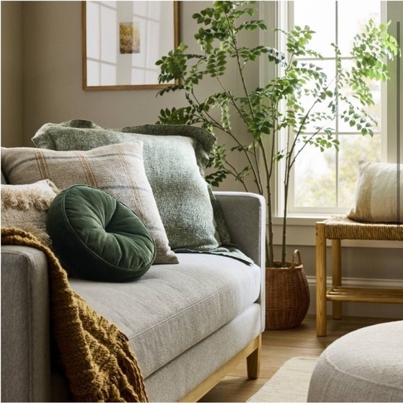 Oversized Heather Square Throw Pillow Sage/Cream Threshold Studio Mc… - Picture 3 of 7